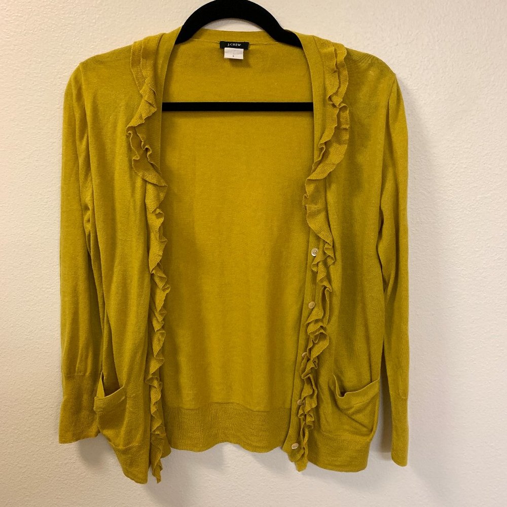J. Crew Ruffle Cardigan